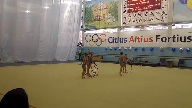 Команда "Вираж" Упражнение с обручем смотреть онлайн