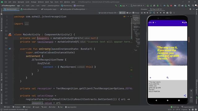 Android Development Tutorial - OCR using MlKit and Jetpack Compose смотреть онлайн