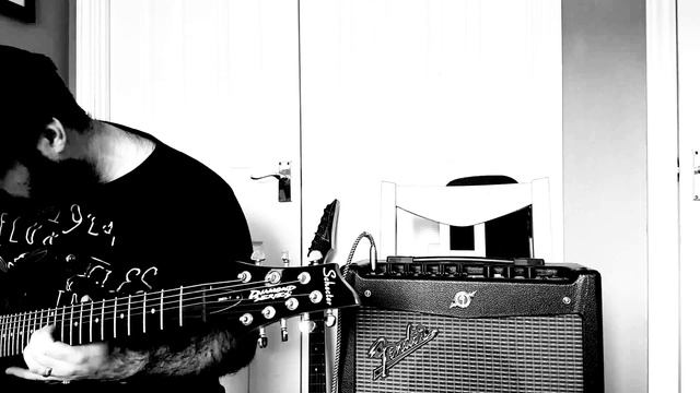 Schecter Omen 7 Diamond Series Through Fender Mustang 1 V2 - lead rock tones смотреть онлайн