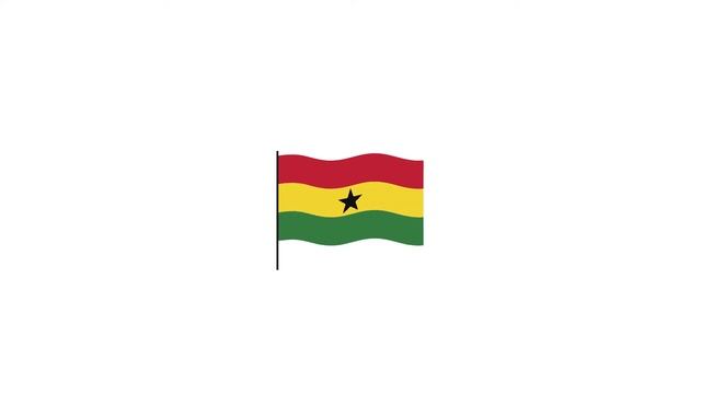 Ghana flag Lottie JSON animation смотреть онлайн