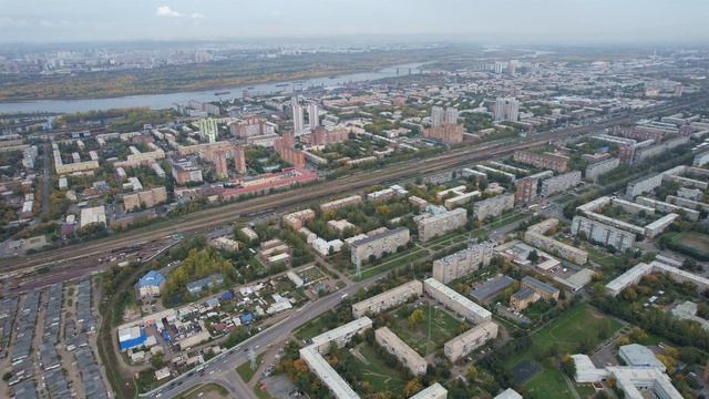 Панорама Красноярска в районе ул. Затонской смотреть онлайн