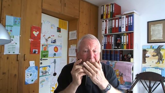 Kinderlieder vierter Teil Schlafe, mein Prinzchen auf Hohner Echo in A und G-Dur смотреть онлайн