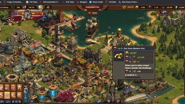 FoE Cherry Garden Set-Up For Max Attack