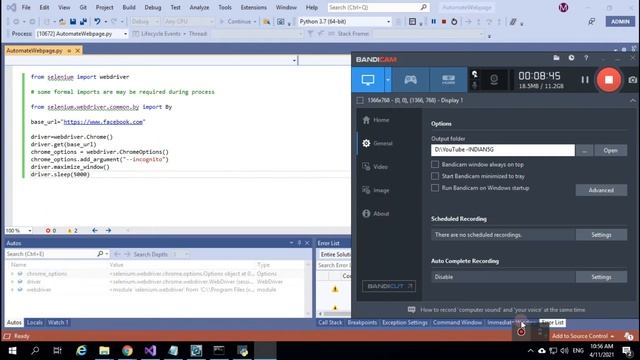 Automate Facebook Login Python Selenium Tutorial смотреть онлайн