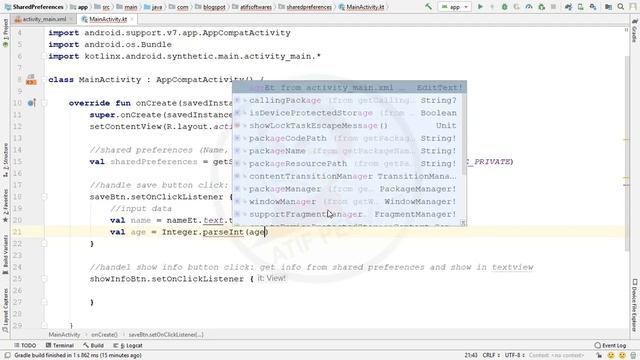 Shared Preferences - Android Studio - Kotlin смотреть онлайн
