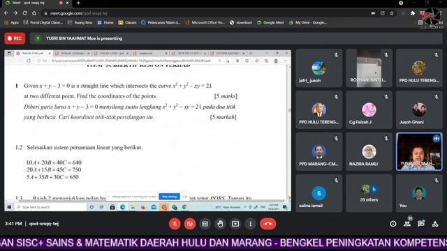 BENGKEL PENINGKATAN KOMPETENSI GURU MATEMATIK TAMBAHAN 2021 смотреть онлайн