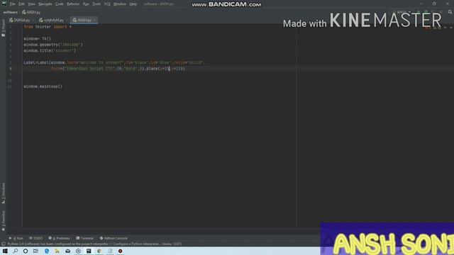 part 2 How To make Title in Python Tkinter //by ansh soni смотреть онлайн