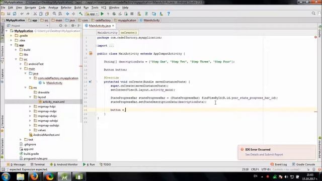 Using StateProgressBar library in Android Studio смотреть онлайн