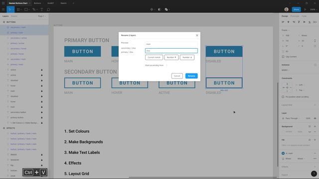 Figma: Компоненты в гнёздах. Nested Components. смотреть онлайн