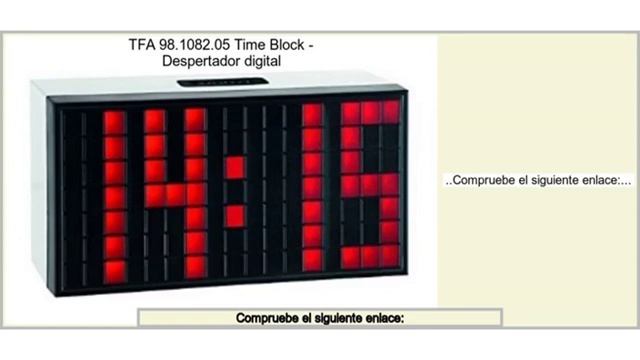 TFA 98.1082.05 Time Block - Despertador digital смотреть онлайн