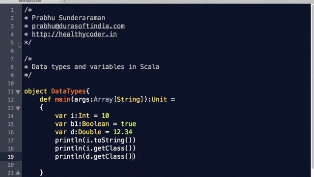 Data Types And Variables in Scala смотреть онлайн