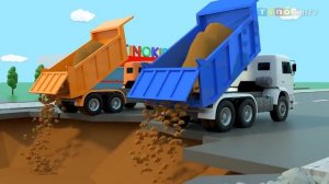 Экскаватор, колесный погрузчик и бурильщик для детей | Несчастный случай на строительстве сарая