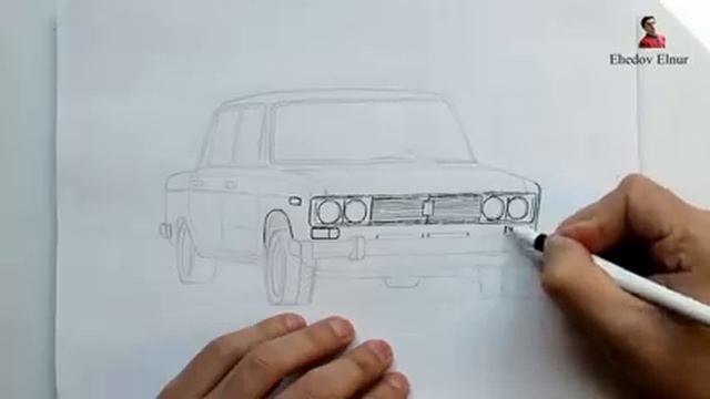 ❤️ Как нарисовать машину ВАЗ 2106 поэтапно ❤️