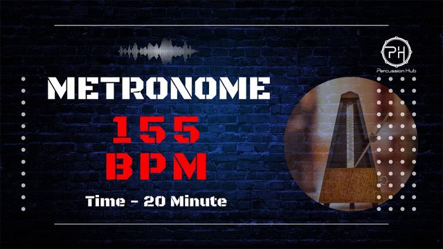 155 BPM Metronome | 20 Minute смотреть онлайн