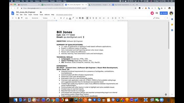 10.5. QA. Resume. Manual QA.