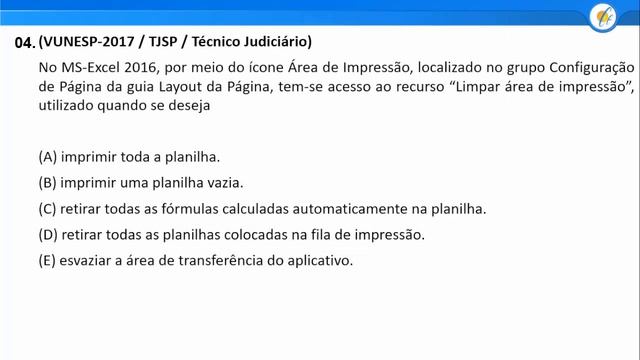 AULÃO INFORMÁTICA VUNESP - EXCEL смотреть онлайн