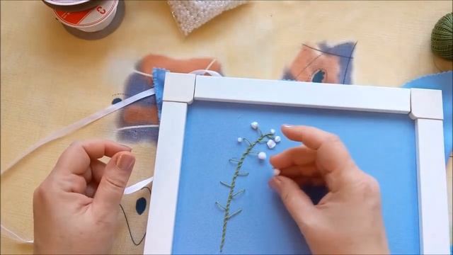 МК. Вышиваем ландыши и лесные фиалки. Часть 1. Ландыши. Бутоны и цветы. смотреть онлайн