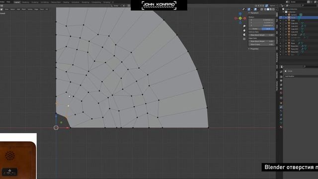 Делаем отверстия в Blender по кругу | топологя смотреть онлайн