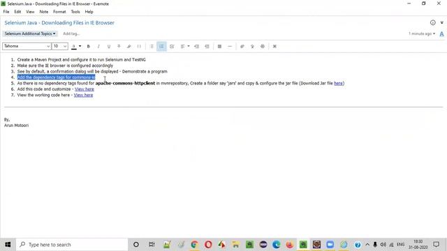 Selenium Java - Downloading Files in IE 11 Browser смотреть онлайн