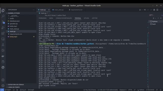 Assitente Virtual com Python pyaudio SpeechRecognition nltk gTTS e playsound смотреть онлайн