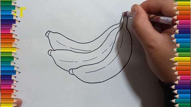 How to draw a banana step by step | easy fruit drawing смотреть онлайн