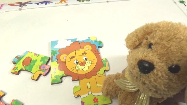 Джесси собирает пазл львенка. смотреть онлайн