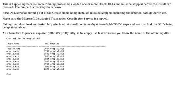 Error encountered while installing Oracle 9.2.0.8 patch set (5 Solutions!!) смотреть онлайн