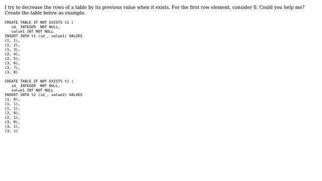 Databases: Difference between rows of a table - MySQL 5.7 смотреть онлайн