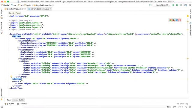 FUN mit FOPT #23 - Ein Tetris-Clon in Java - JavaFX (2/4) - GUI-Entwurf und Implementierung смотреть онлайн