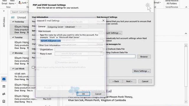 How to configure gmail on MS Outlook смотреть онлайн