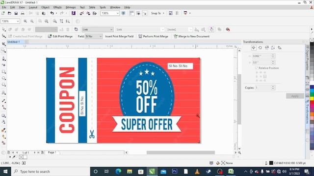 Print merge Malayalam Part 1 Basic Level | Auto Serial Numbering in CorelDraw смотреть онлайн