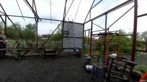 Строим гараж 6х9 из профтрубы 60х60 часть 3  Стены_Крыша_Смета