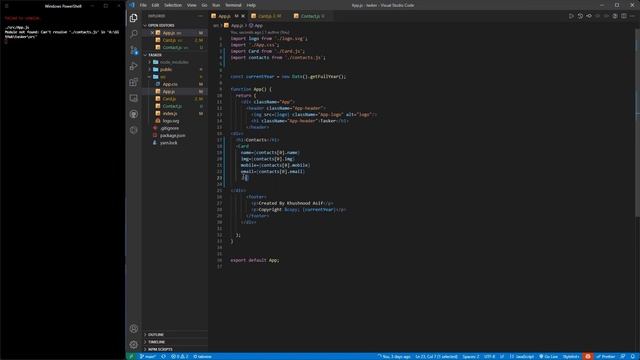 Creating Basic Contacts Card Using React смотреть онлайн