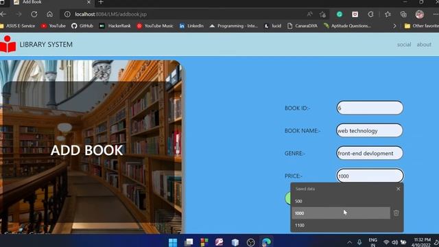 LIBRARY MANAGEMENT SYSTEM using java!!! смотреть онлайн