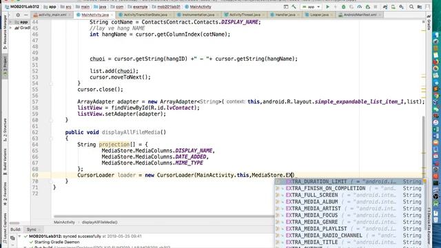 Android 2 - Lab3.2 - Load Media file dùng Content Provider смотреть онлайн