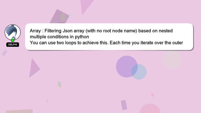 Array : Filtering Json array (with no root node name) based on nested multiple conditions in python смотреть онлайн