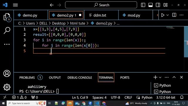 Python | How to solve Transpose Matrix problem with python / Lecture 27 смотреть онлайн