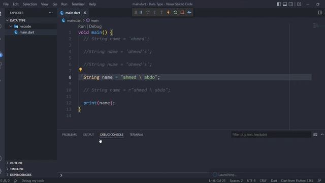 Dart Course Arabic - #006 - String Data Type смотреть онлайн
