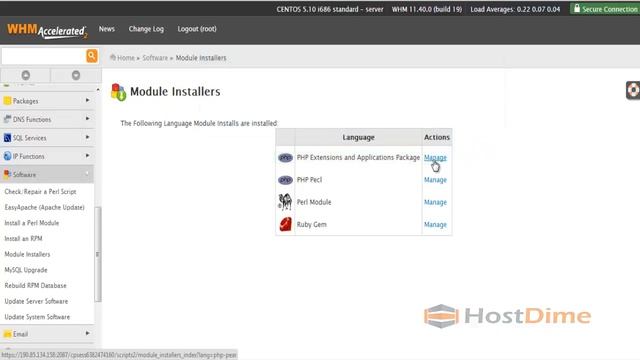 Module Installers (PHP Extensions and Applications Package ) En Panel WHM - Hostdime Colombia смотреть онлайн