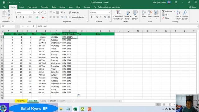05. [Microsoft Excel သင်ခန်းစာ] - Auto Fill in Excel смотреть онлайн