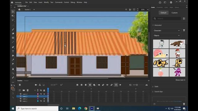 How to create House for 2d Cartoon in Adobe Animate cc #vb Part 5 смотреть онлайн