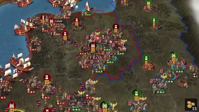European War 7 (EW7): Siege of Calais, XIII Hundred Years' War II #12 смотреть онлайн