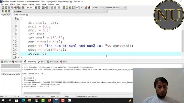 C++ Operators Part 01 in Urdu/Hindi | Node University By Izhar Ul Haq смотреть онлайн