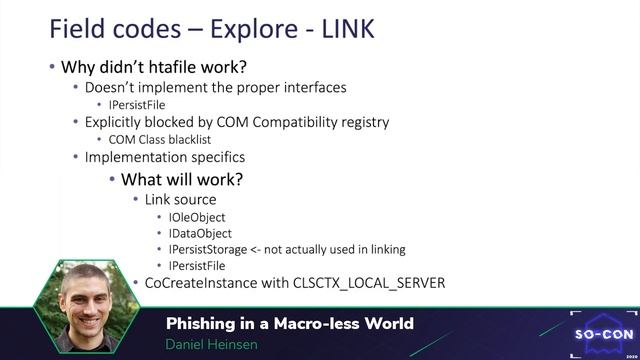 Phishing in a Macro-less World – Daniel Heinsen (SO-CON 2020) смотреть онлайн