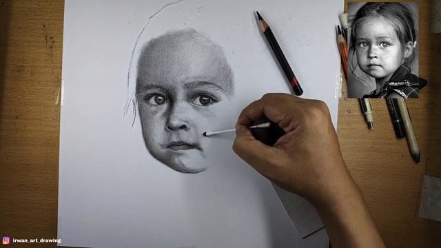 Learn to Draw Child Portrait in Charcoal Pencil смотреть онлайн