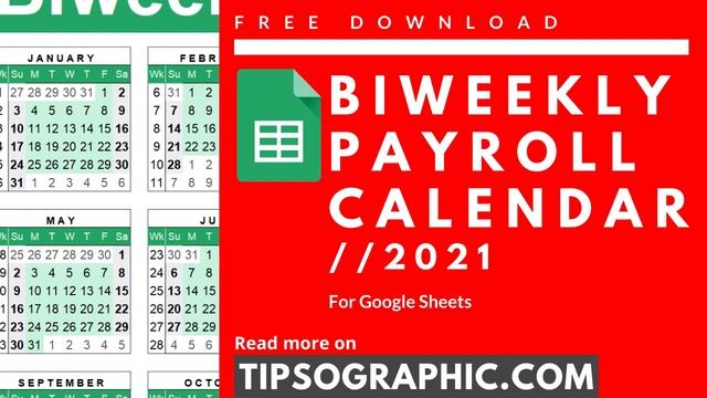 Google Sheets 2021 Biweekly Payroll Calendar Template ► Free Download смотреть онлайн