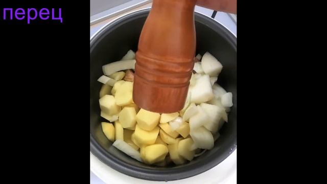 Cытное и ароматное рагу из курицы и картофеля в мультиварке. смотреть онлайн