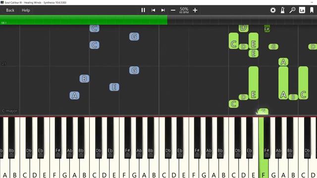 Healing Winds Soul Caliber Piano Tutorial (Synthesia) MIDI смотреть онлайн
