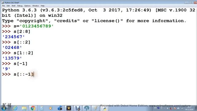 Срезы и функции строк в Python смотреть онлайн