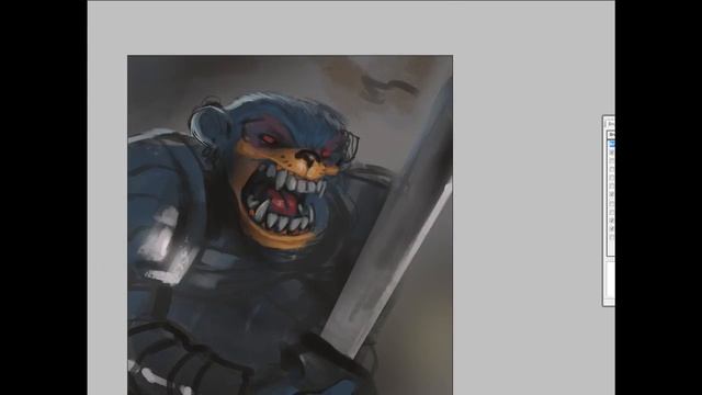 Ape warrior speedpainting - digital painting - speedpainting photoshop - digital art смотреть онлайн